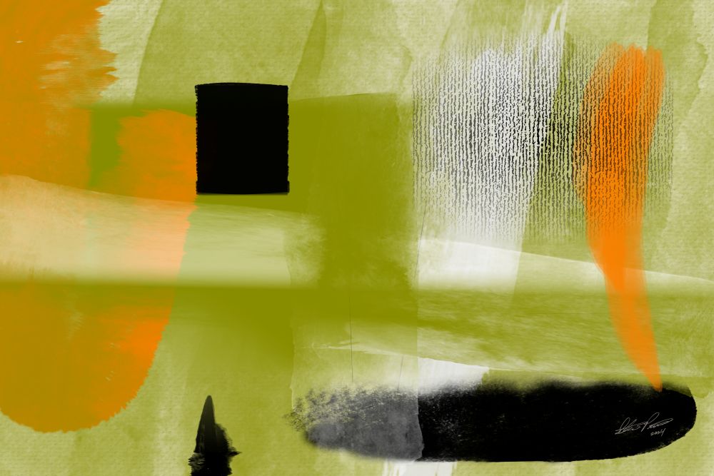 2024 Digital Abstract No 2 Original Artwork by Steven Preston of San Diego California