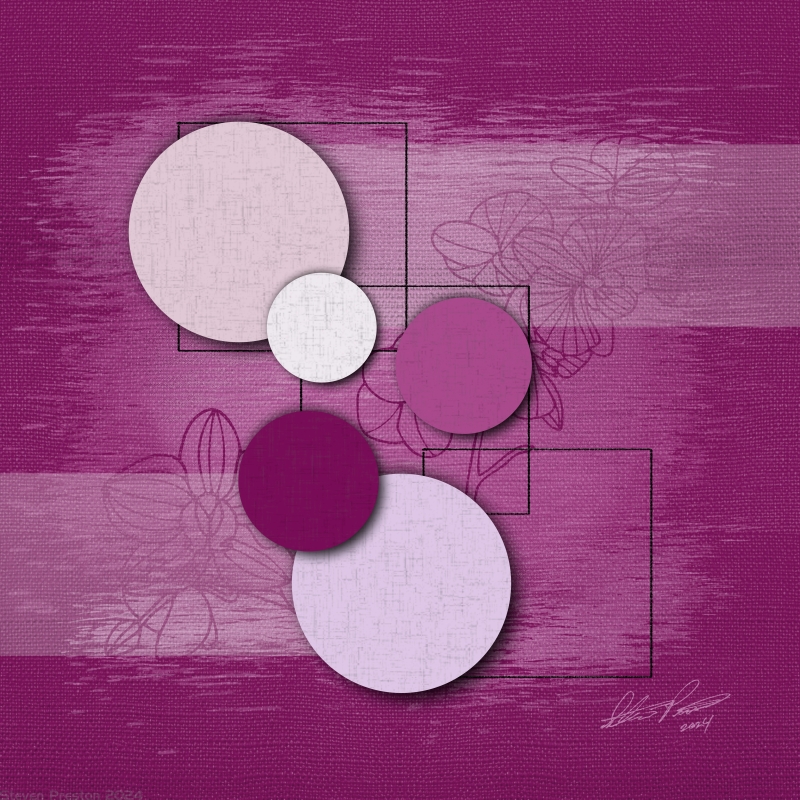 For Linda, an Original Digital Abstract Composition by Steven Preston of San Diego California