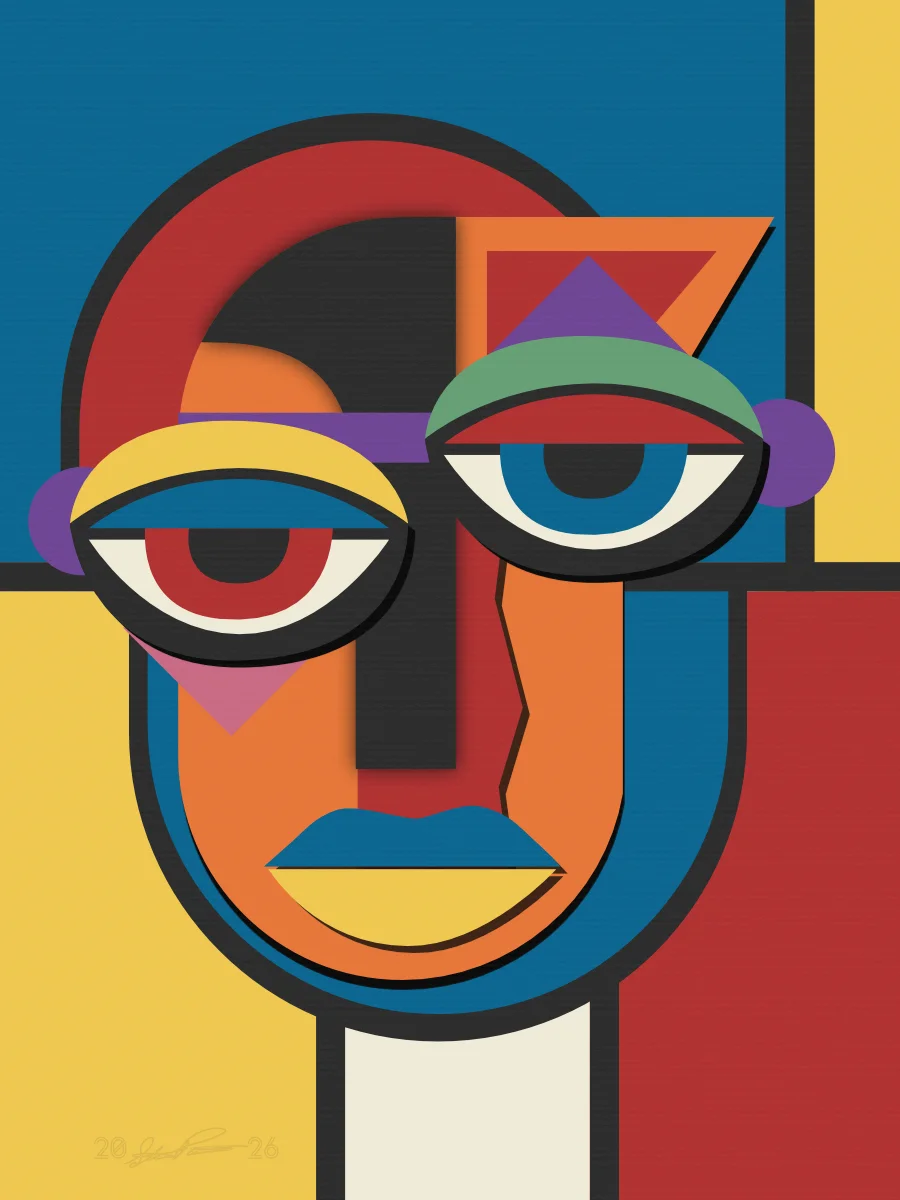 Bauhaus Cubist Face