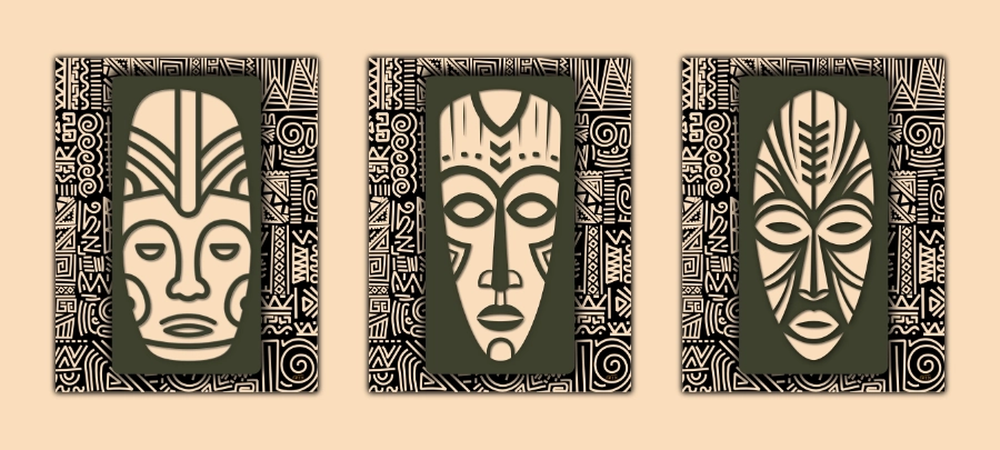 mask art banner