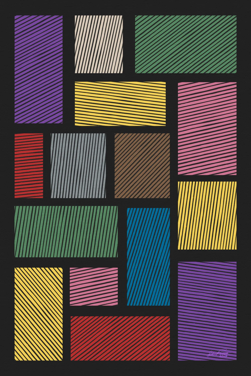 Colorfull lines Poster Design