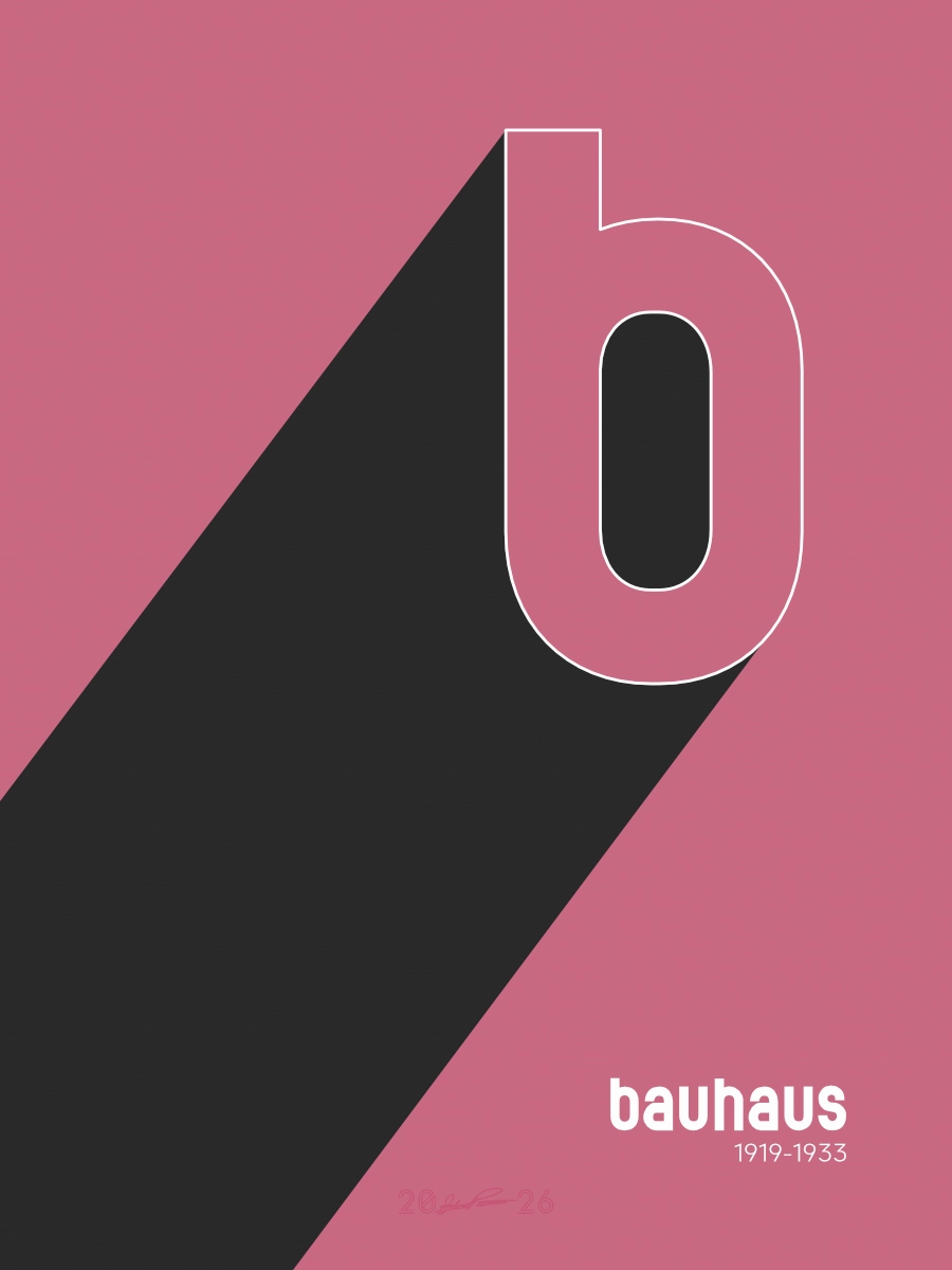 Bauhaus B in Pink