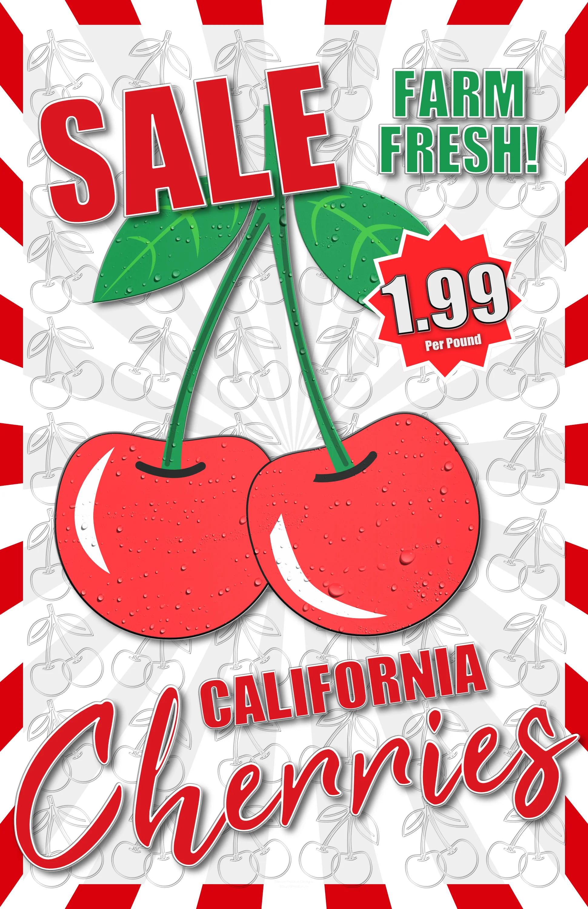 Fresh California Cherries Sale Banner